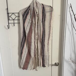 Shawls Chic Striped Shawl with Fringe